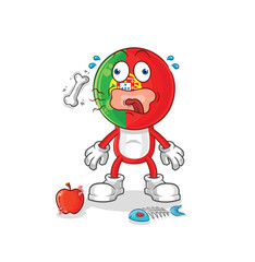 portugal burp mascot. cartoon vector