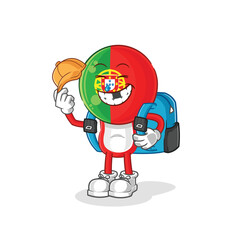 portugal goes to school vector. cartoon character