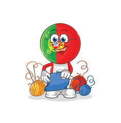 portugal tailor mascot. cartoon vector