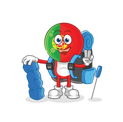 Obraz premium portugal go camping mascot. cartoon vector
