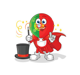 portugal magician illustration. character vector