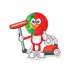 Obraz premium portugal clean with a vacuum . character vector