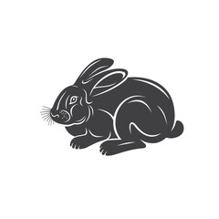 illustration of flemish giant rabbit, vector art.