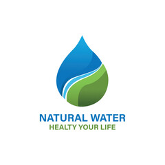 abstract logo design. illustration of natural water design vector