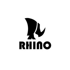 logo for rhino. rhino animal design logo vector