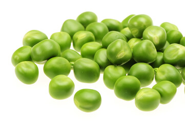 green peas isolated on white