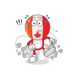canada running illustration. character vector