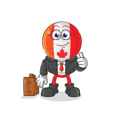 canada office worker mascot. cartoon vector