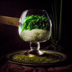 glass globe on a table generative ai 