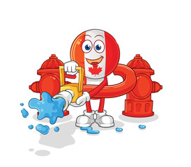 Fototapeta premium canada firefighter vector. cartoon character