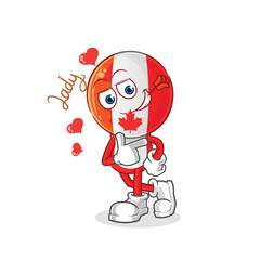 Obraz premium canada flirting illustration. character vector