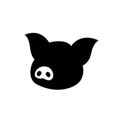 Cute Minimalist Pig Logo