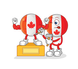 Fototapeta premium canada sculptor character. cartoon mascot vector