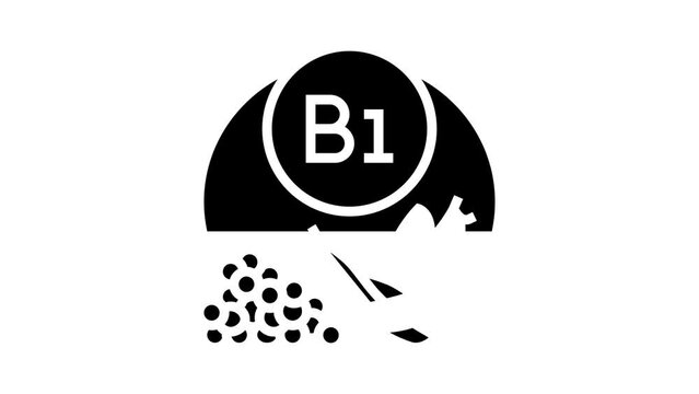 b1 vitamin glyph icon animation