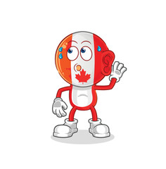 canada eavesdropping vector. cartoon character
