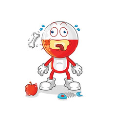 poland burp mascot. cartoon vector