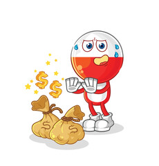 poland refuse money illustration. character vector