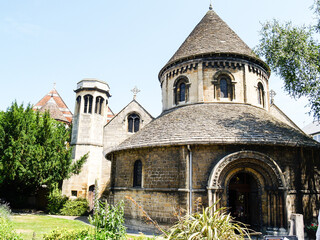 Historic stone Church of Holy Sepulchre Cambridge