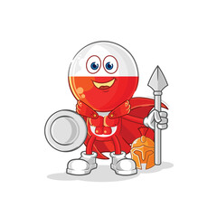 poland spartan character. cartoon mascot vector