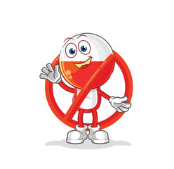 Obraz premium say no to poland mascot. cartoon vector
