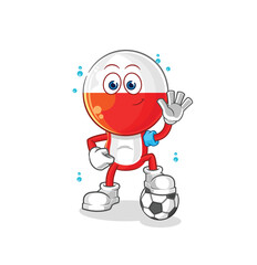 poland playing soccer illustration. character vector
