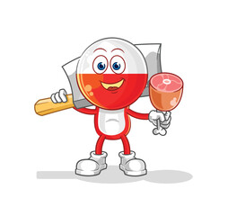 poland Butcher illustration. character vector
