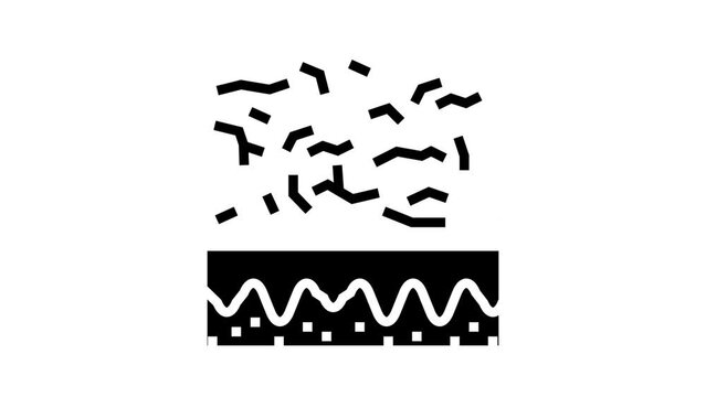 dry skin glyph icon animation