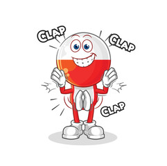 poland applause illustration. character vector