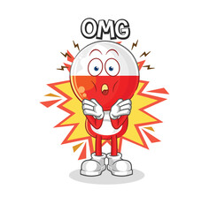 poland Oh my God vector. cartoon character