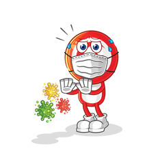 tunisia refuse viruses cartoon. cartoon mascot vector