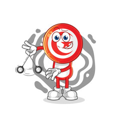 tunisia hypnotizing cartoon. cartoon mascot vector