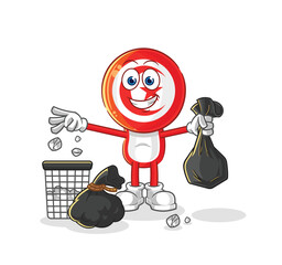 tunisia Throw garbage mascot. cartoon vector