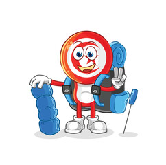 tunisia go camping mascot. cartoon vector
