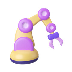 Industrial Robot 3D Illustration Icon