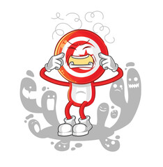 depressed tunisia character. cartoon vector