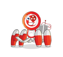 Naklejka premium tunisia future robot vector. cartoon character