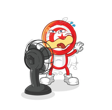 recommend clip art: tunisia with the fan character. cartoon mascot vector