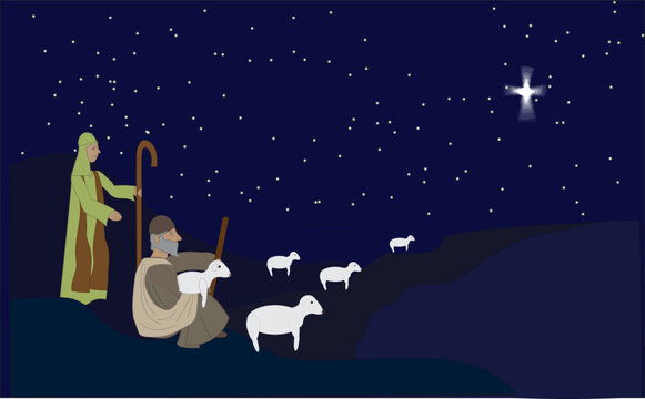 Shepherds in the field