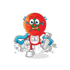 morocco runner character. cartoon mascot vector