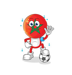 morocco playing soccer illustration. character vector