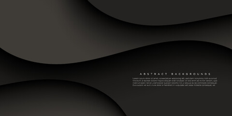 abstract dark gray gradient wavy design layers background. eps10 vector