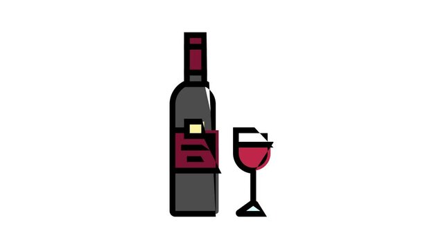 cabernet sauvignon red wine color icon animation