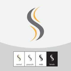 Letter S logo design vector.