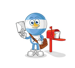 argentina postman vector. cartoon character