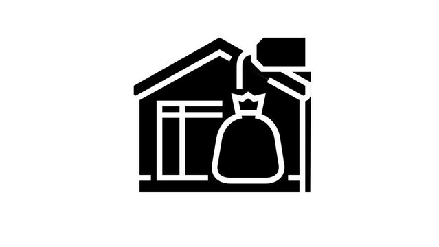 esther house property estate home line icon animation