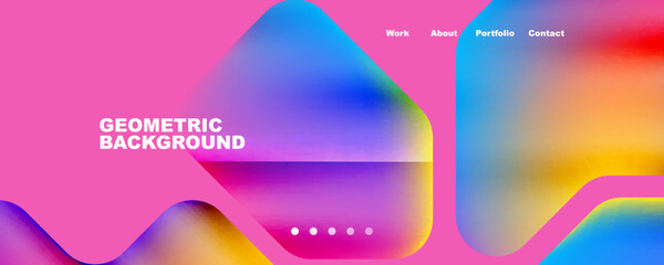 Geometric fluid shapes with liquid colors abstract background. Vector Illustration For Wallpaper, Banner, Background, Card, Book Illustration, landing page