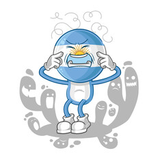 Obraz premium depressed argentina character. cartoon vector