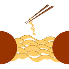 Asian Noodle, asianfood, vector illustration