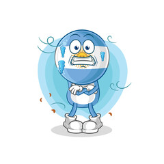 argentina cold illustration. character vector