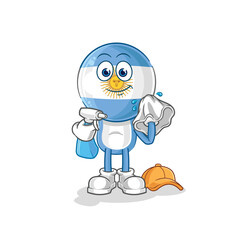 argentina cleaner vector. cartoon character